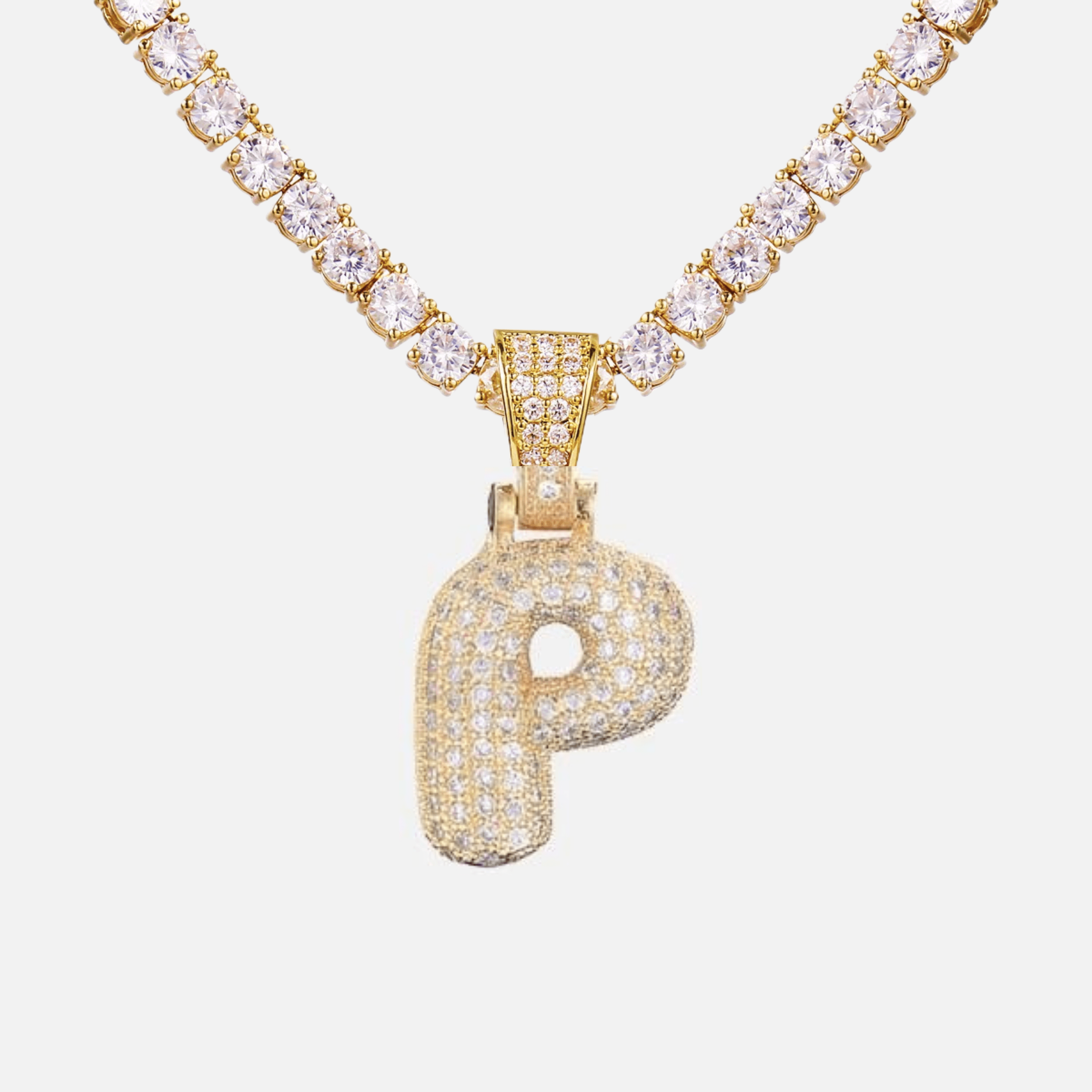 ICED Big Bubble Initial Necklace - Jewelled Me
