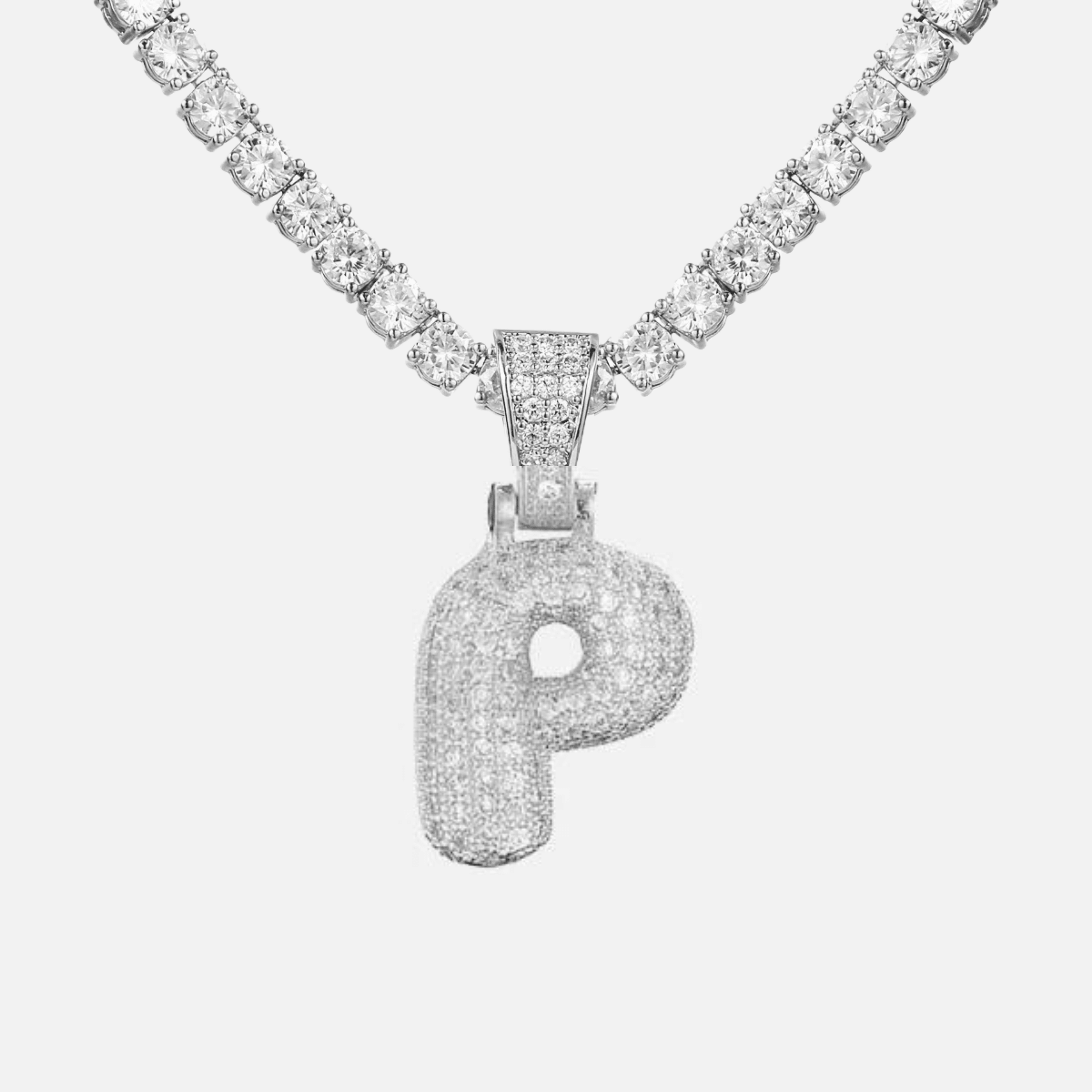 ICED Big Bubble Initial Necklace - Jewelled Me