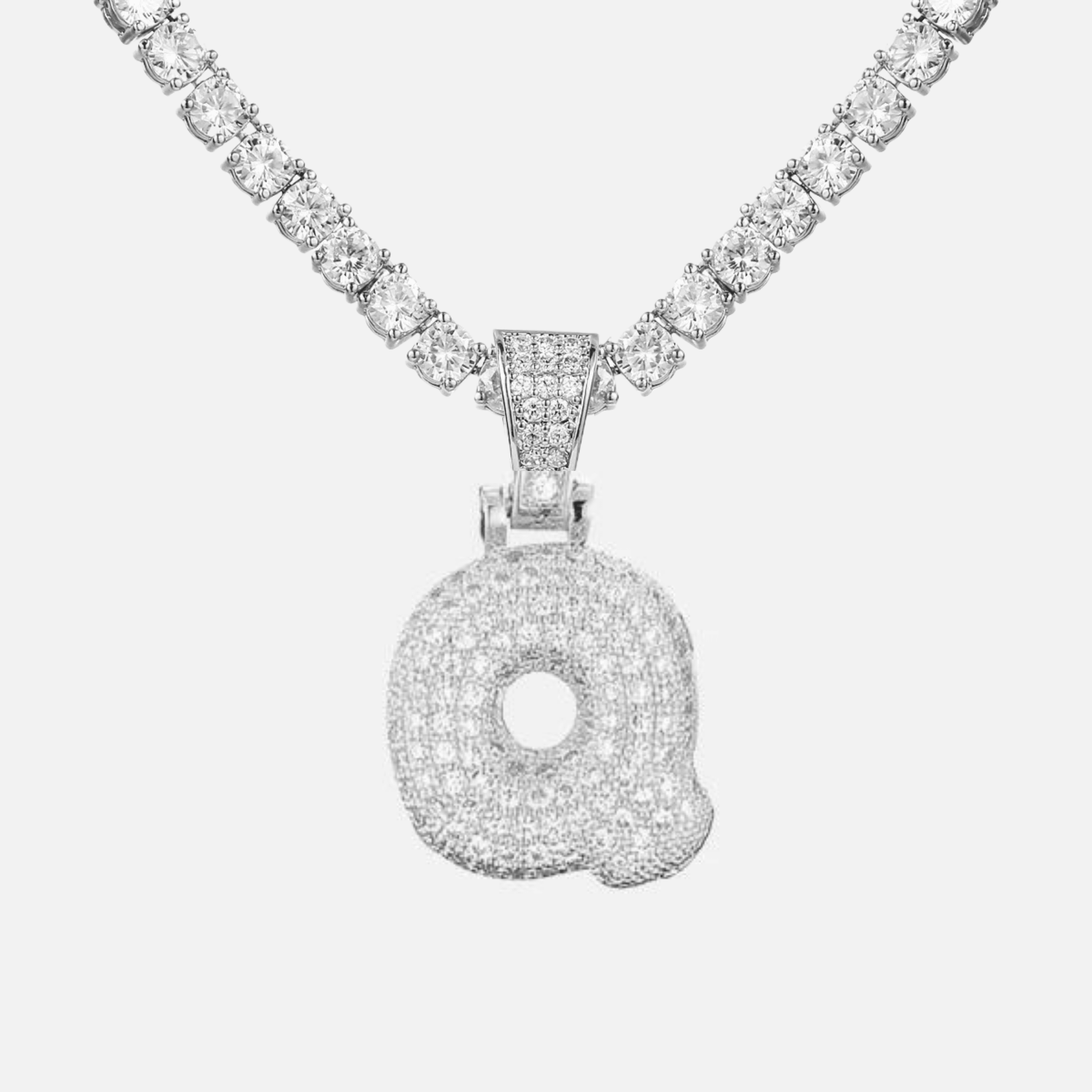 ICED Big Bubble Initial Necklace - Jewelled Me