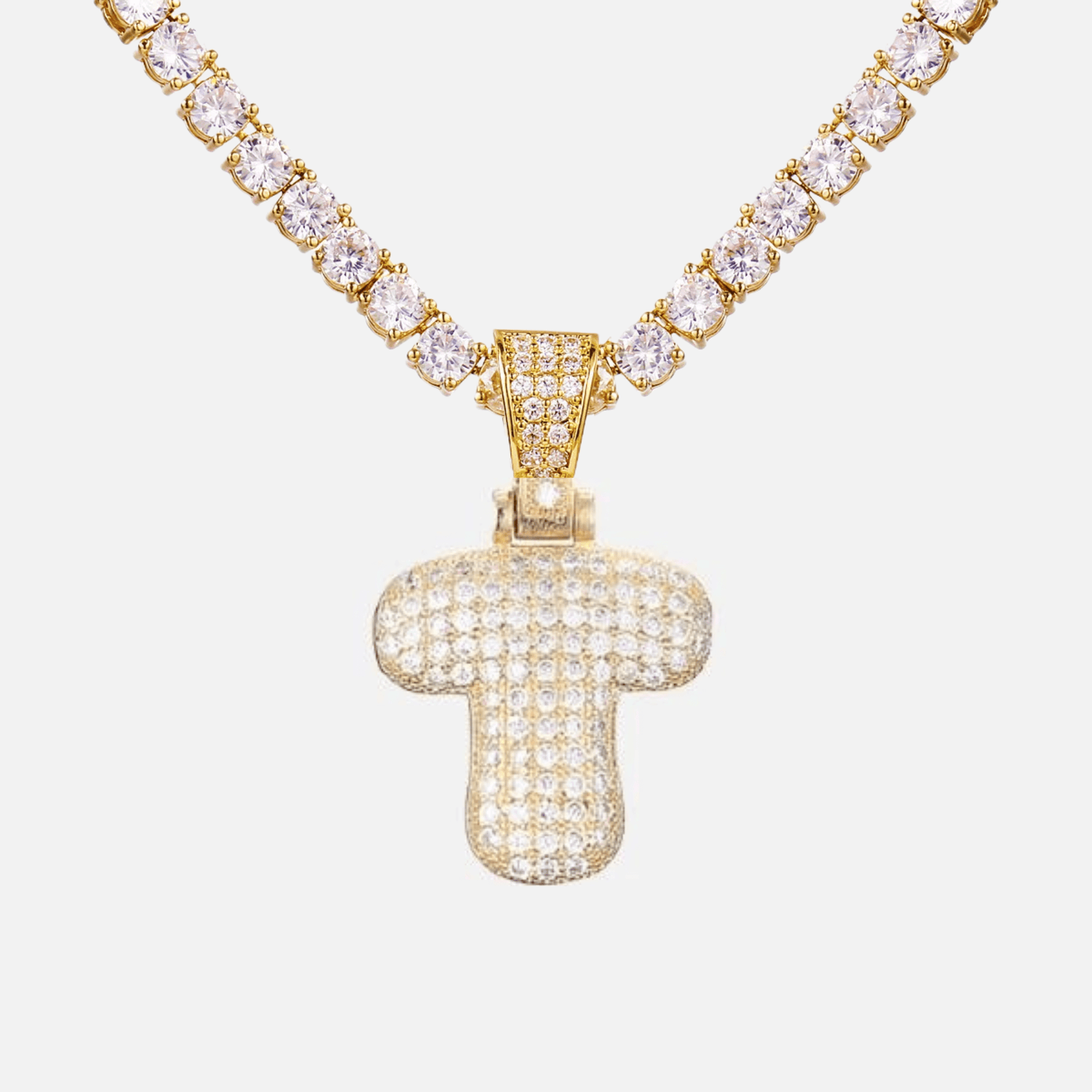ICED Big Bubble Initial Necklace - Jewelled Me