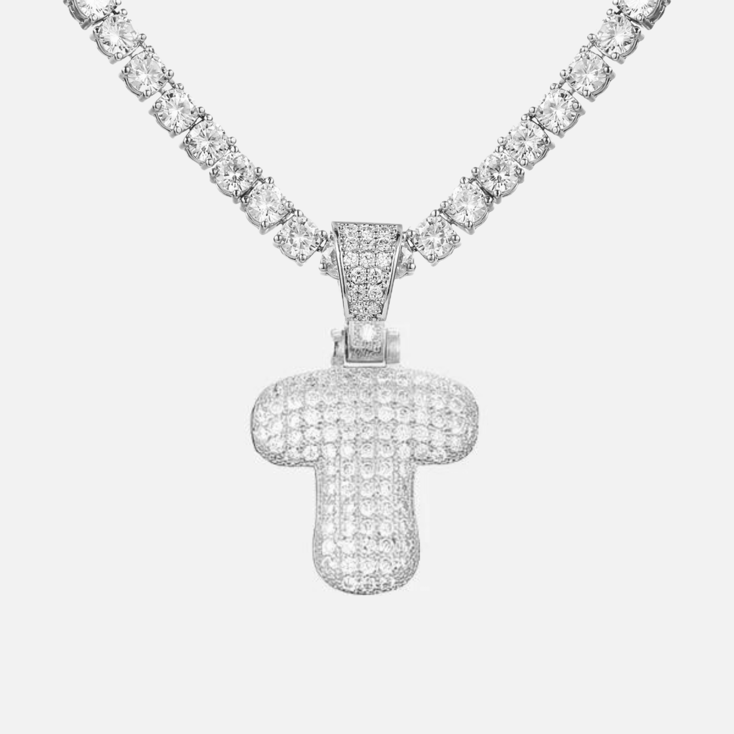 ICED Big Bubble Initial Necklace - Jewelled Me