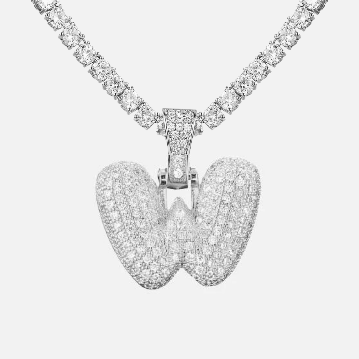 ICED Big Bubble Initial Necklace - Jewelled Me