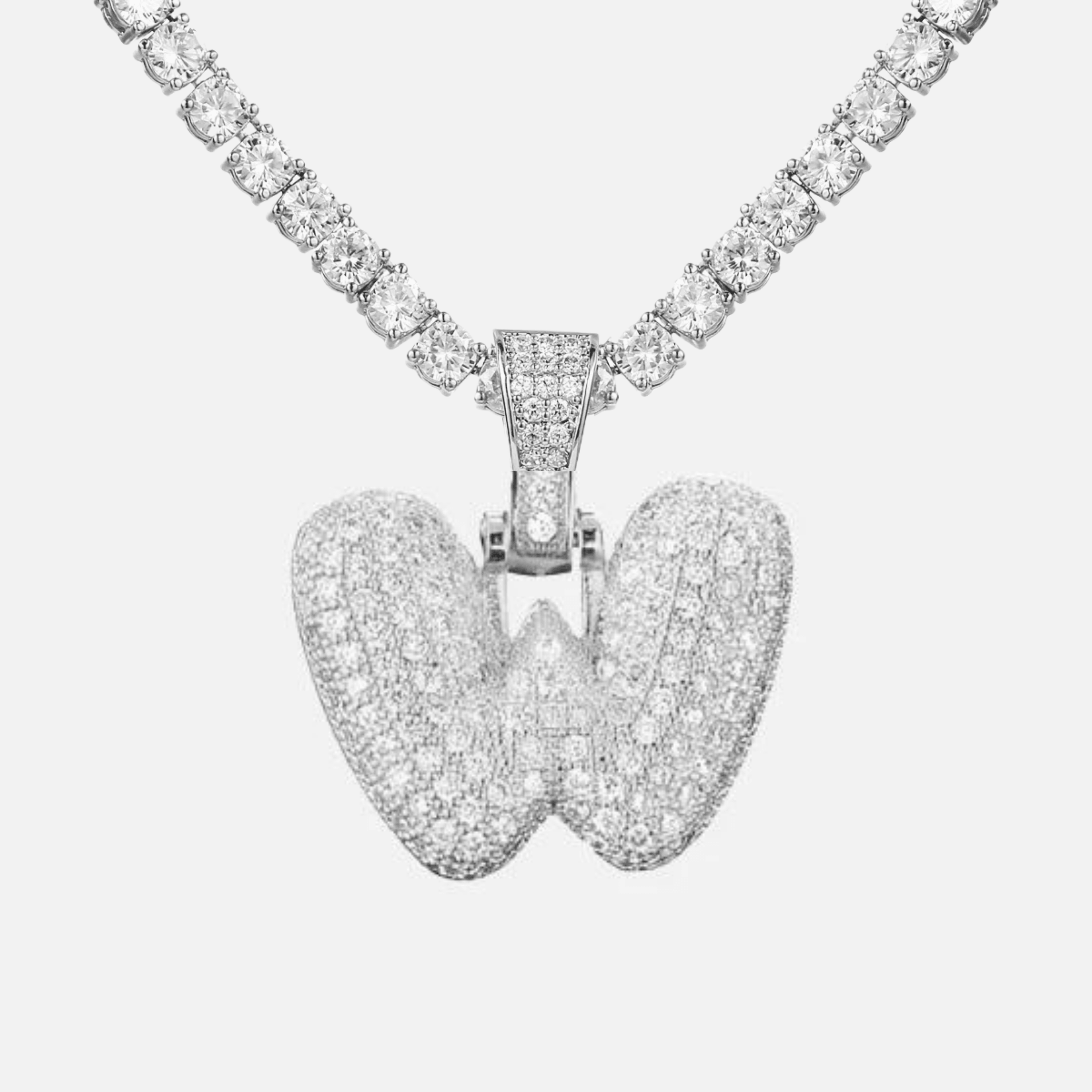 ICED Big Bubble Initial Necklace - Jewelled Me