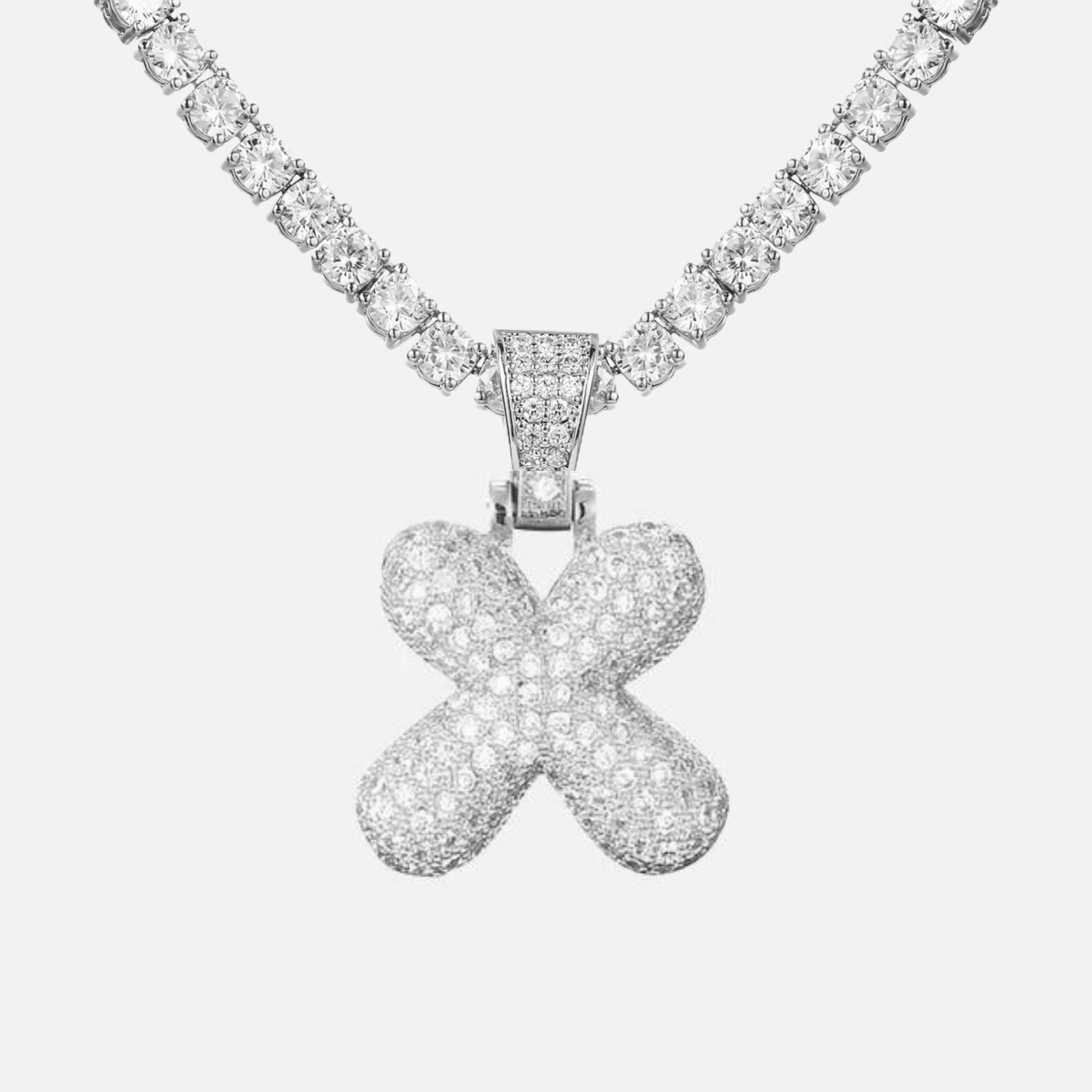 ICED Big Bubble Initial Necklace - Jewelled Me