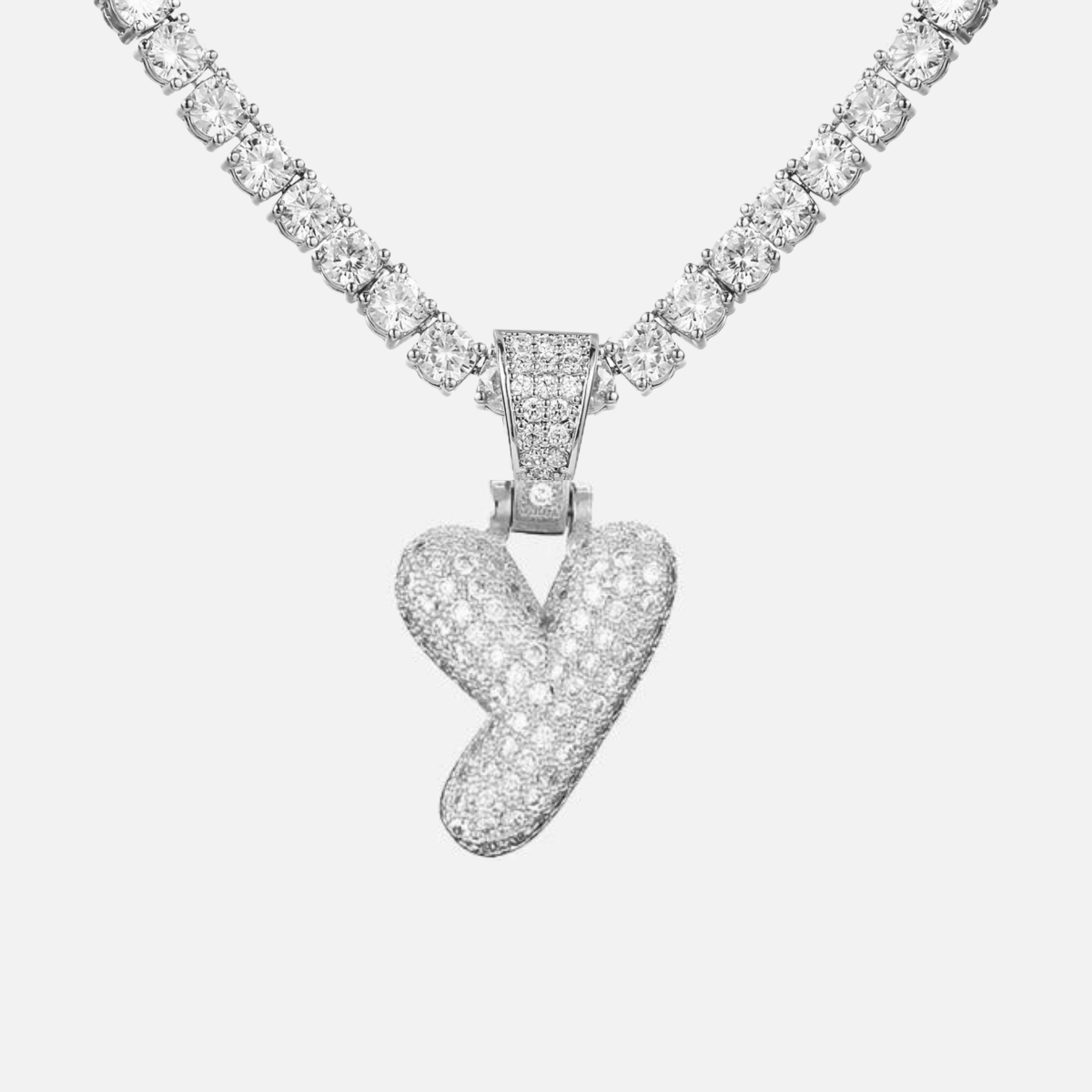ICED Big Bubble Initial Necklace - Jewelled Me
