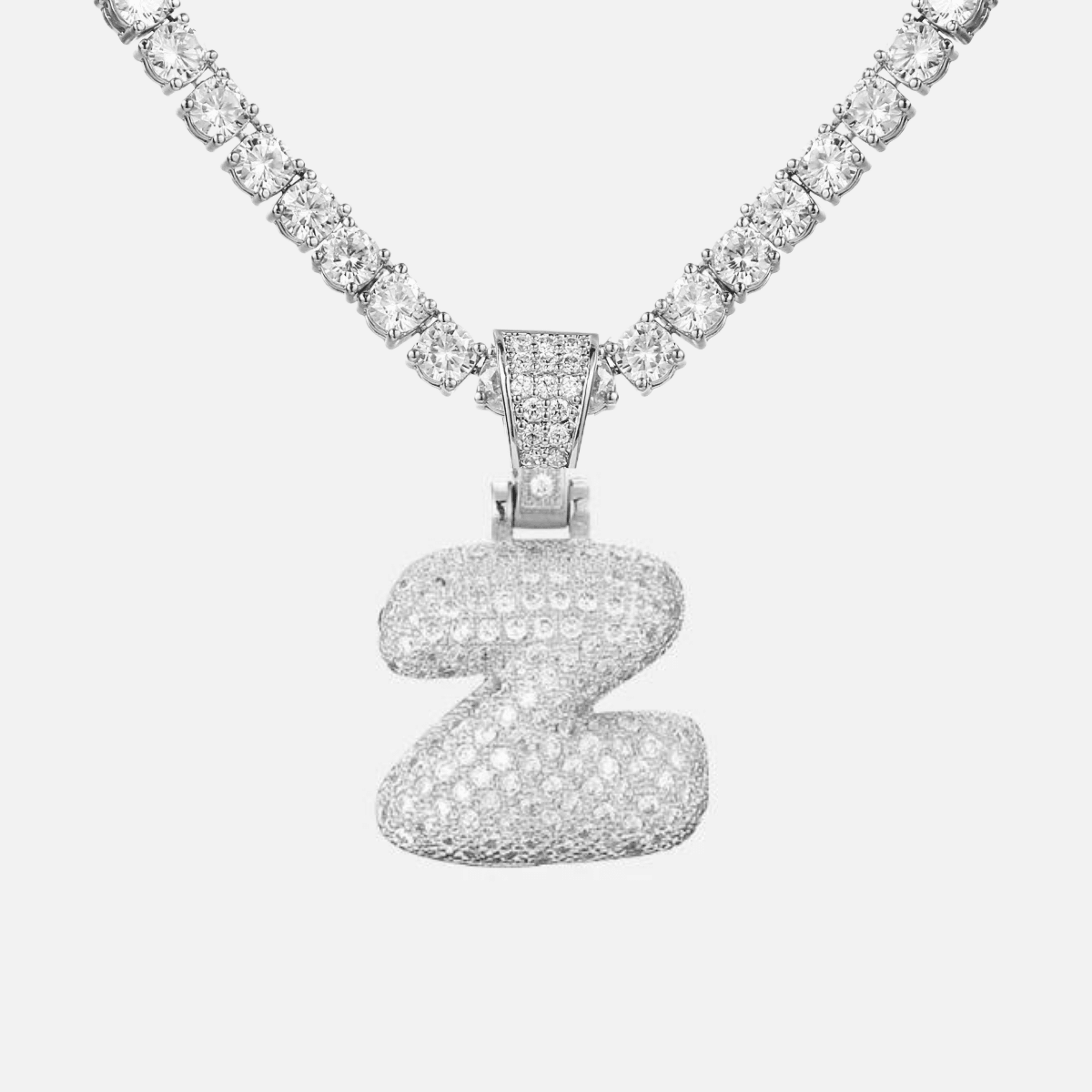 ICED Big Bubble Initial Necklace - Jewelled Me