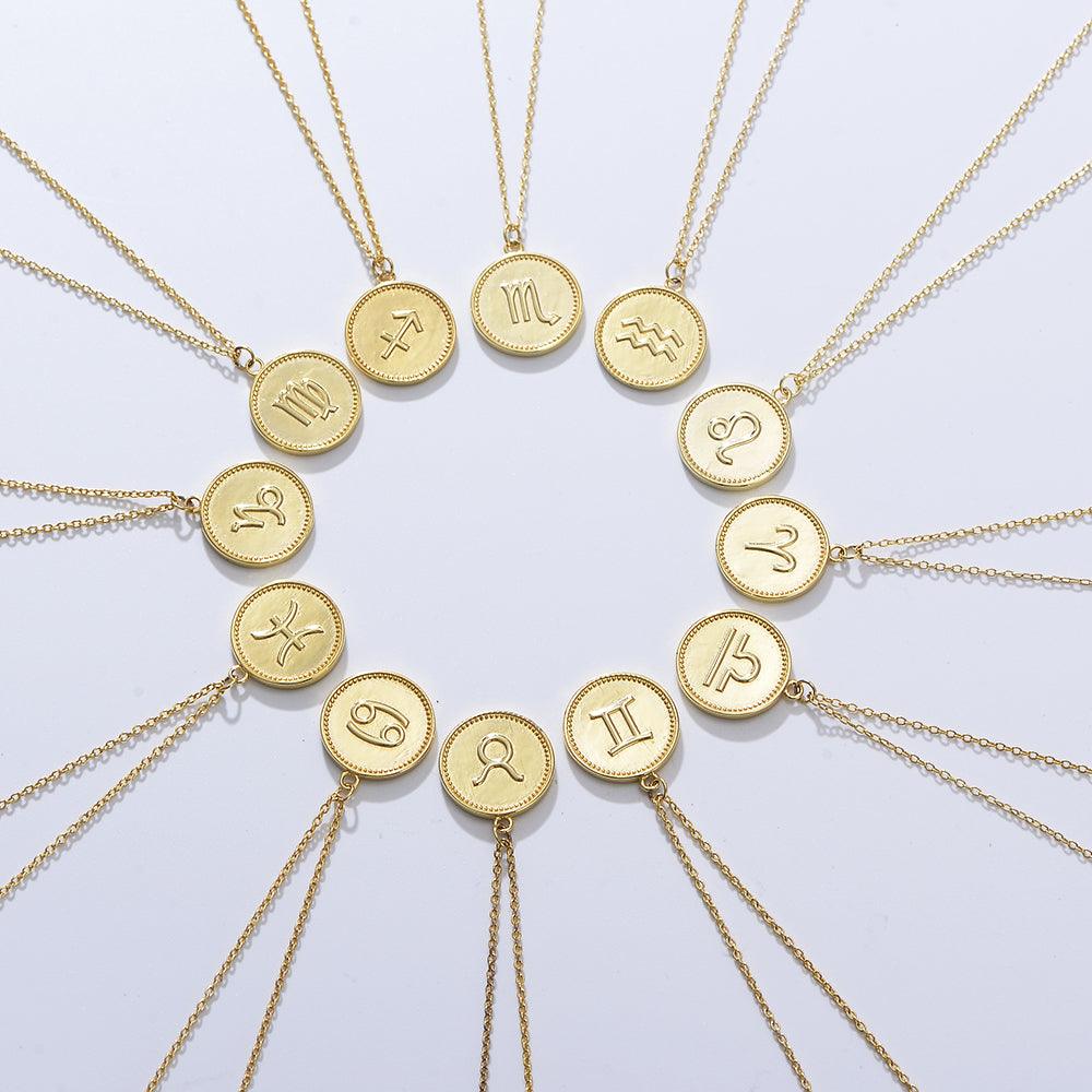 Zodiac Coin Pendant - Jewelled Me