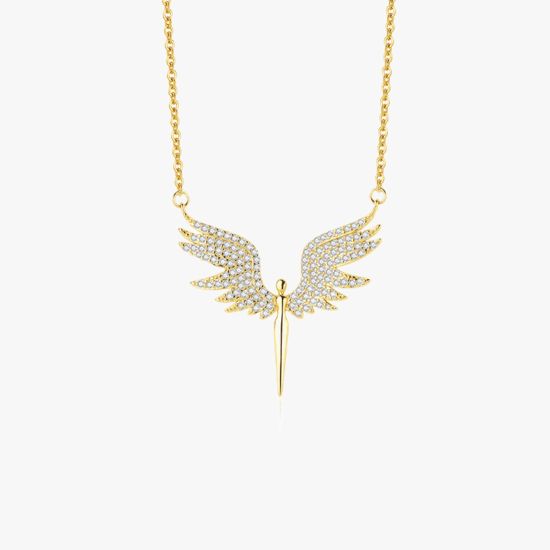 Vermeil Angel Necklace - Jewelled Me