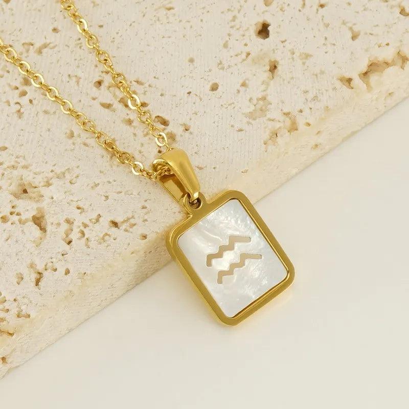 Zodiac Hollowed Shell Necklace - Jewelled Me