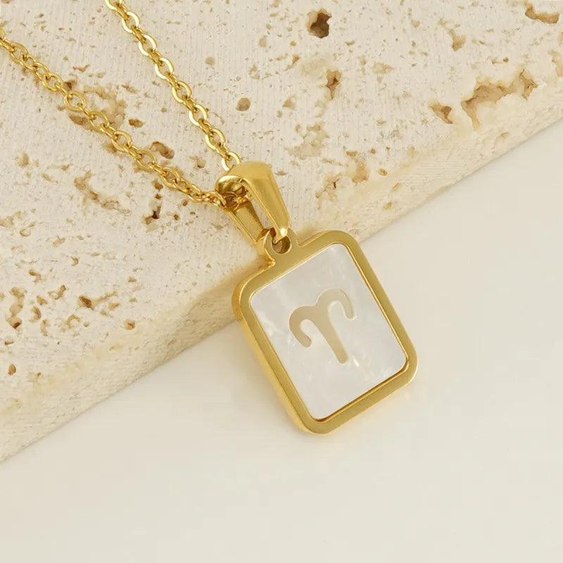 Zodiac Hollowed Shell Necklace - Jewelled Me