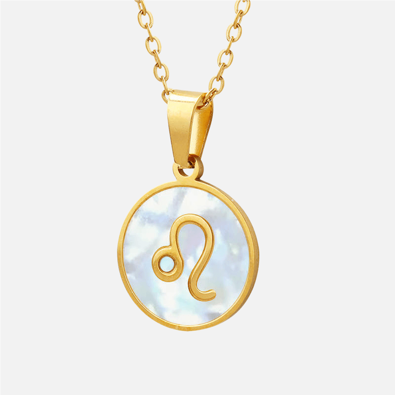 White Shell Zodiac Pendant - Jewelled Me
