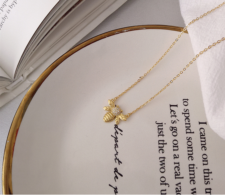 Vermeil Bumble Bee Necklace - Jewelled Me