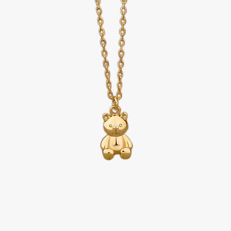 Teddy Bear Vermeil Necklace - Jewelled Me