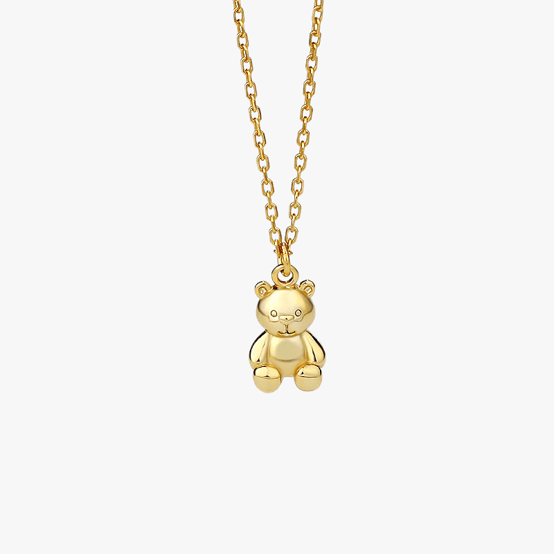 Teddy Bear Vermeil Necklace - Jewelled Me