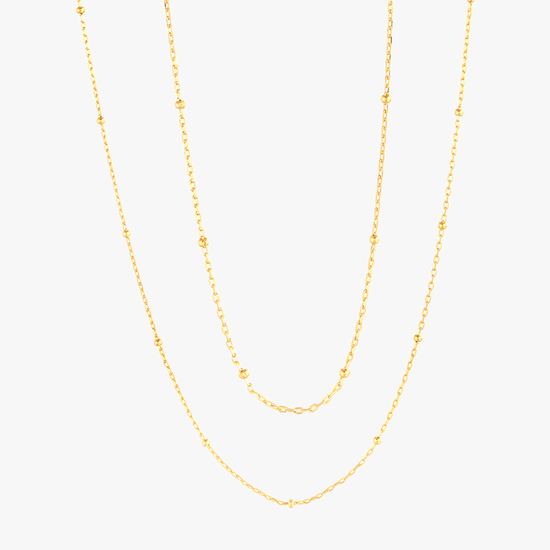 Vermeil Sphere Chain Necklace - Jewelled Me