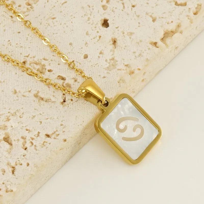 Zodiac Hollowed Shell Necklace - Jewelled Me