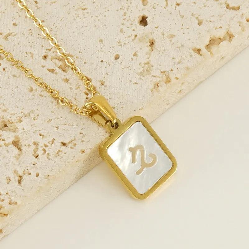 Zodiac Hollowed Shell Necklace - Jewelled Me
