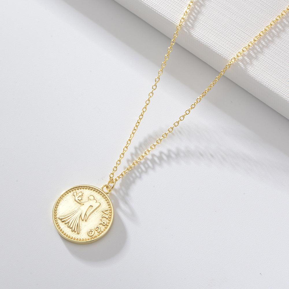 Zodiac Vermeil Coin Pendant - Jewelled Me