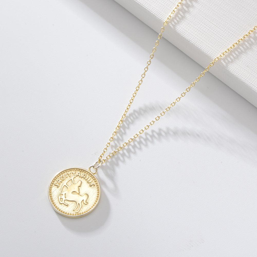 Zodiac Vermeil Coin Pendant - Jewelled Me