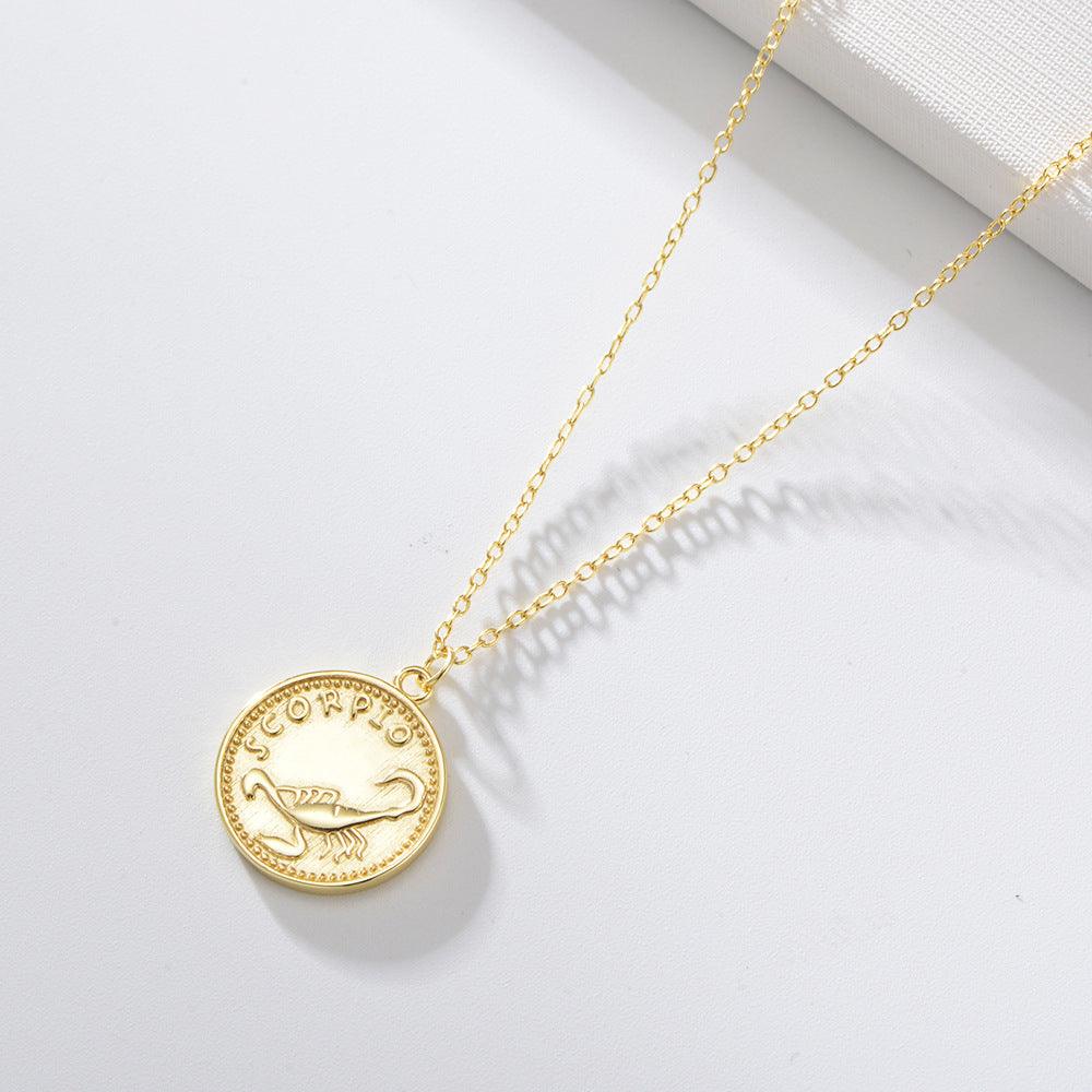 Zodiac Vermeil Coin Pendant - Jewelled Me