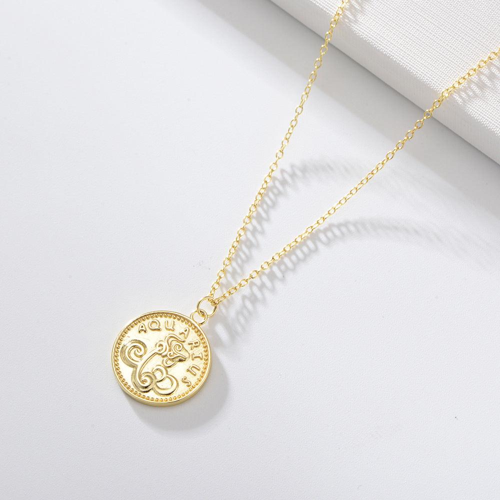 Zodiac Vermeil Coin Pendant - Jewelled Me