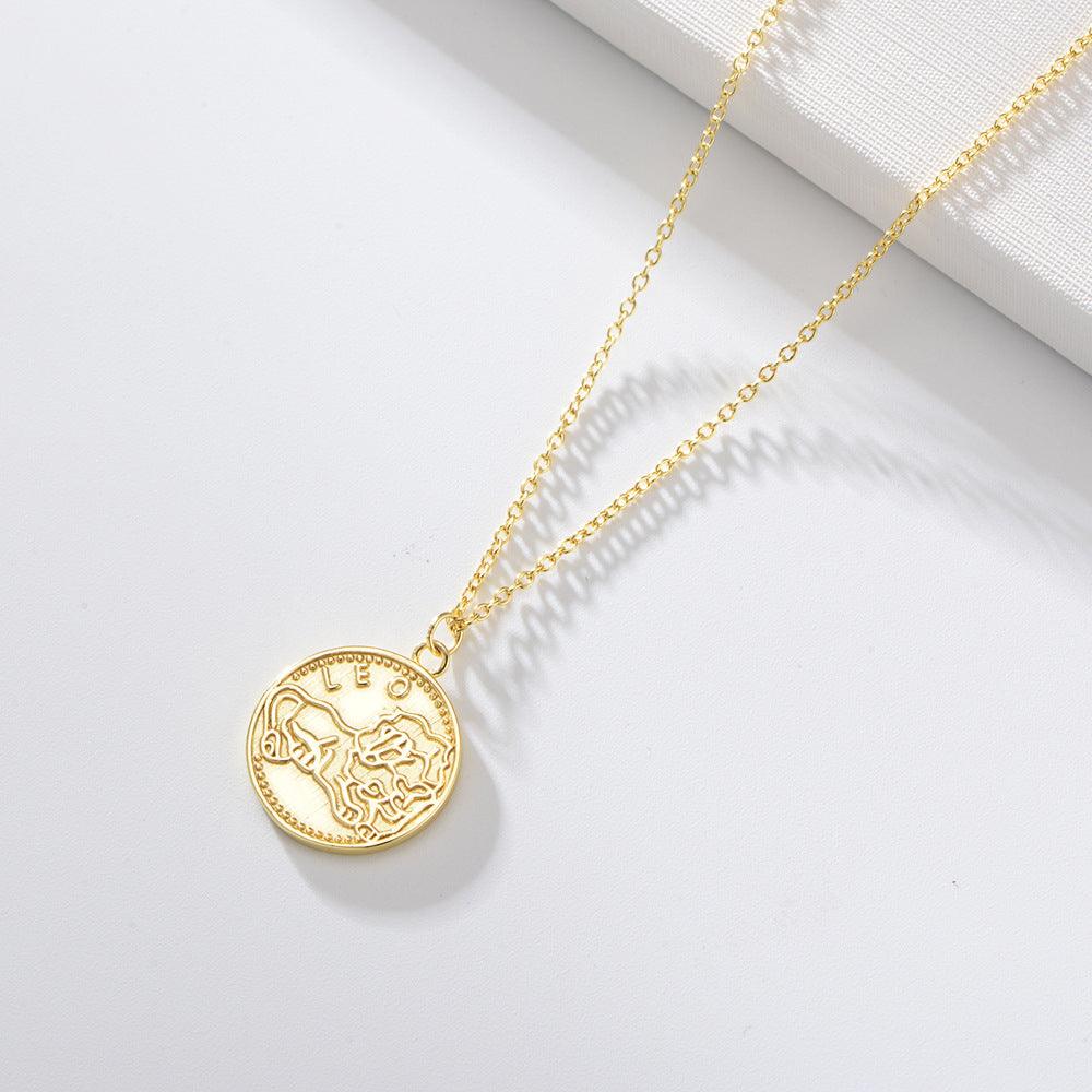 Zodiac Vermeil Coin Pendant - Jewelled Me
