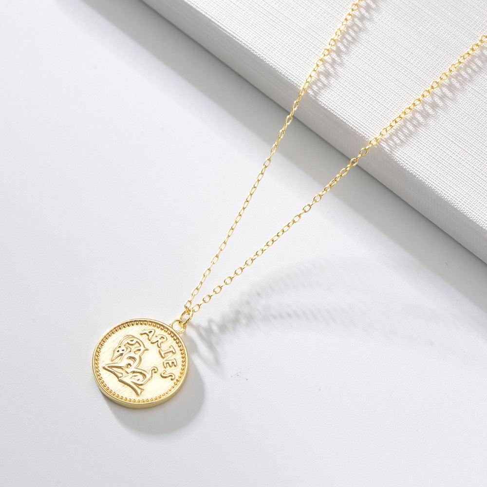 Zodiac Vermeil Coin Pendant - Jewelled Me
