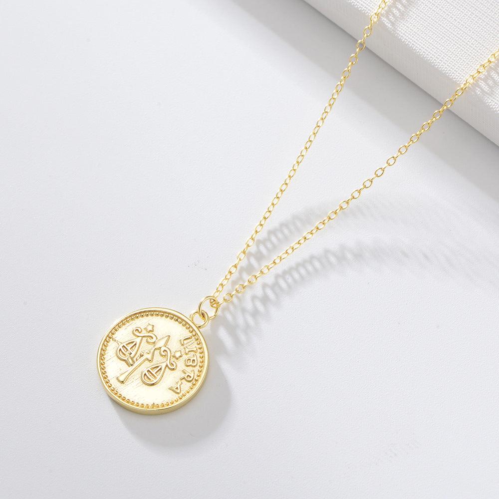 Zodiac Vermeil Coin Pendant - Jewelled Me