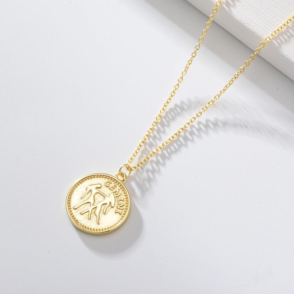 Zodiac Vermeil Coin Pendant - Jewelled Me