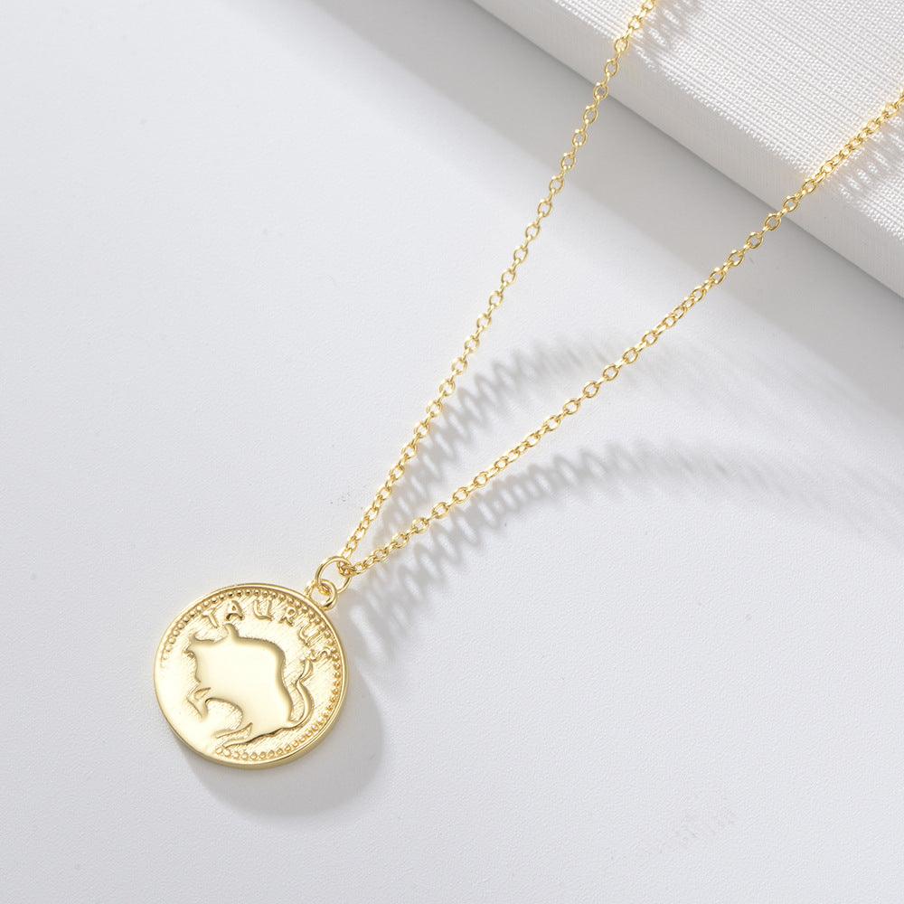 Zodiac Vermeil Coin Pendant - Jewelled Me