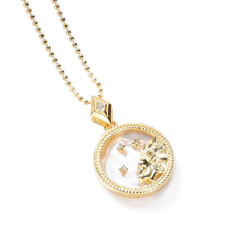 Jewelled Mother of Pearl Zodiac Necklace - Jewelled Me