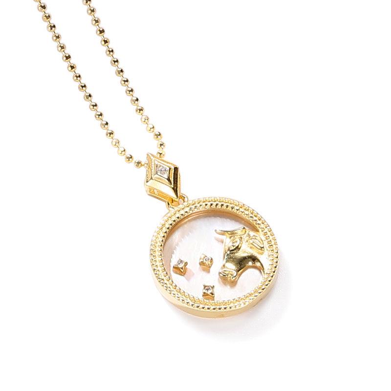 Jewelled Mother of Pearl Zodiac Necklace - Jewelled Me