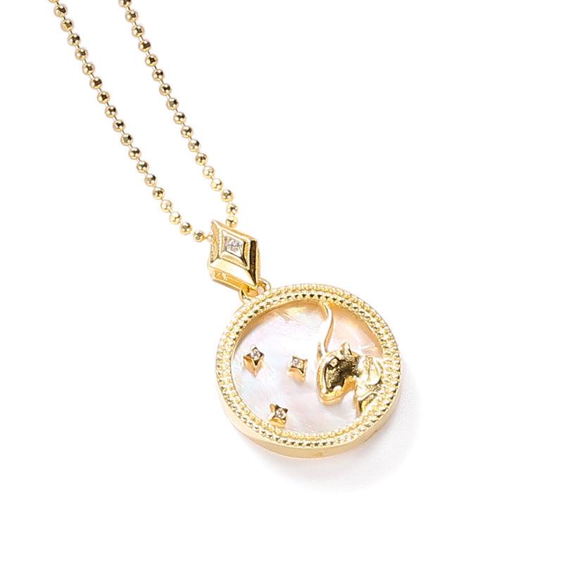 Jewelled Mother of Pearl Zodiac Necklace - Jewelled Me