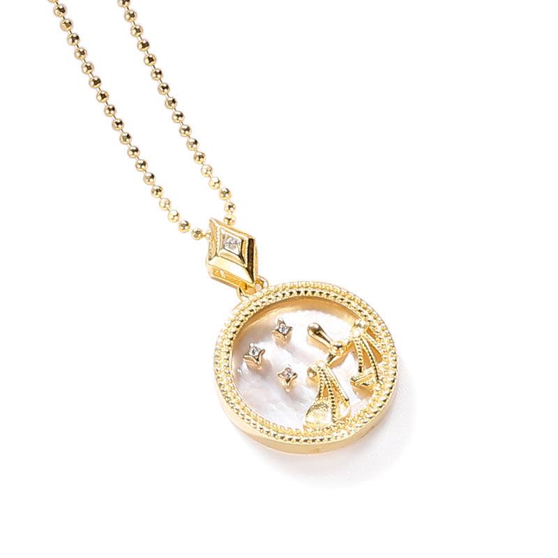 Jewelled Mother of Pearl Zodiac Necklace - Jewelled Me