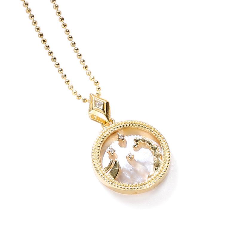 Jewelled Mother of Pearl Zodiac Necklace - Jewelled Me