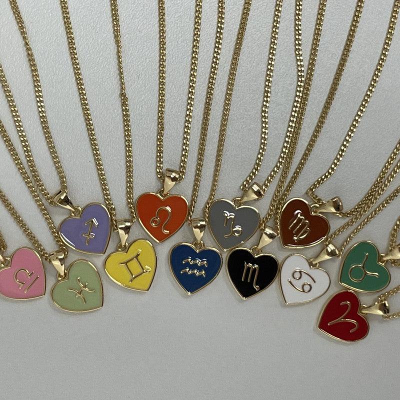 Coloured Zodiac Necklace - Jewelled Me
