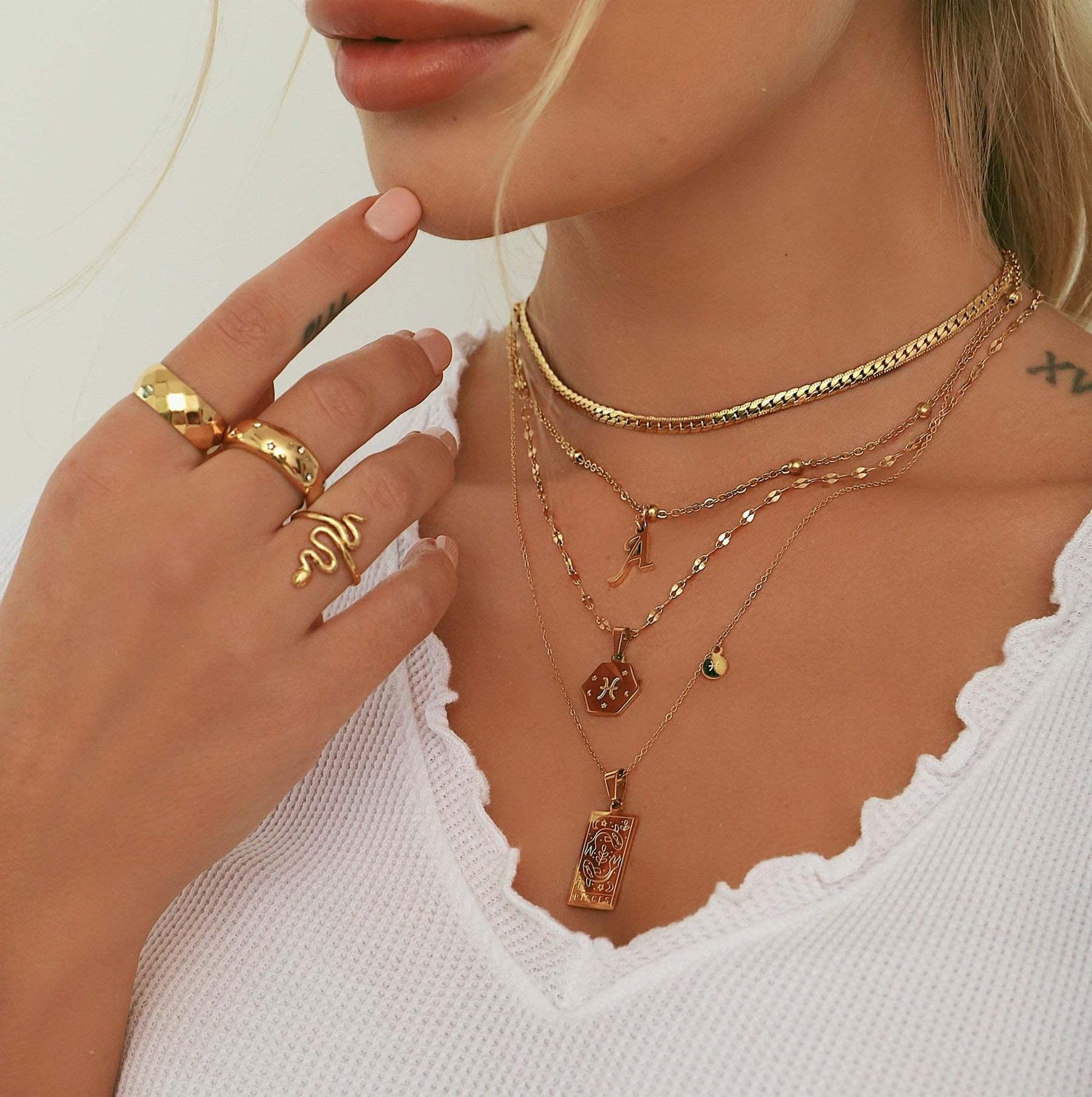 Hexagonal Zodiac Necklace - Jewelled Me