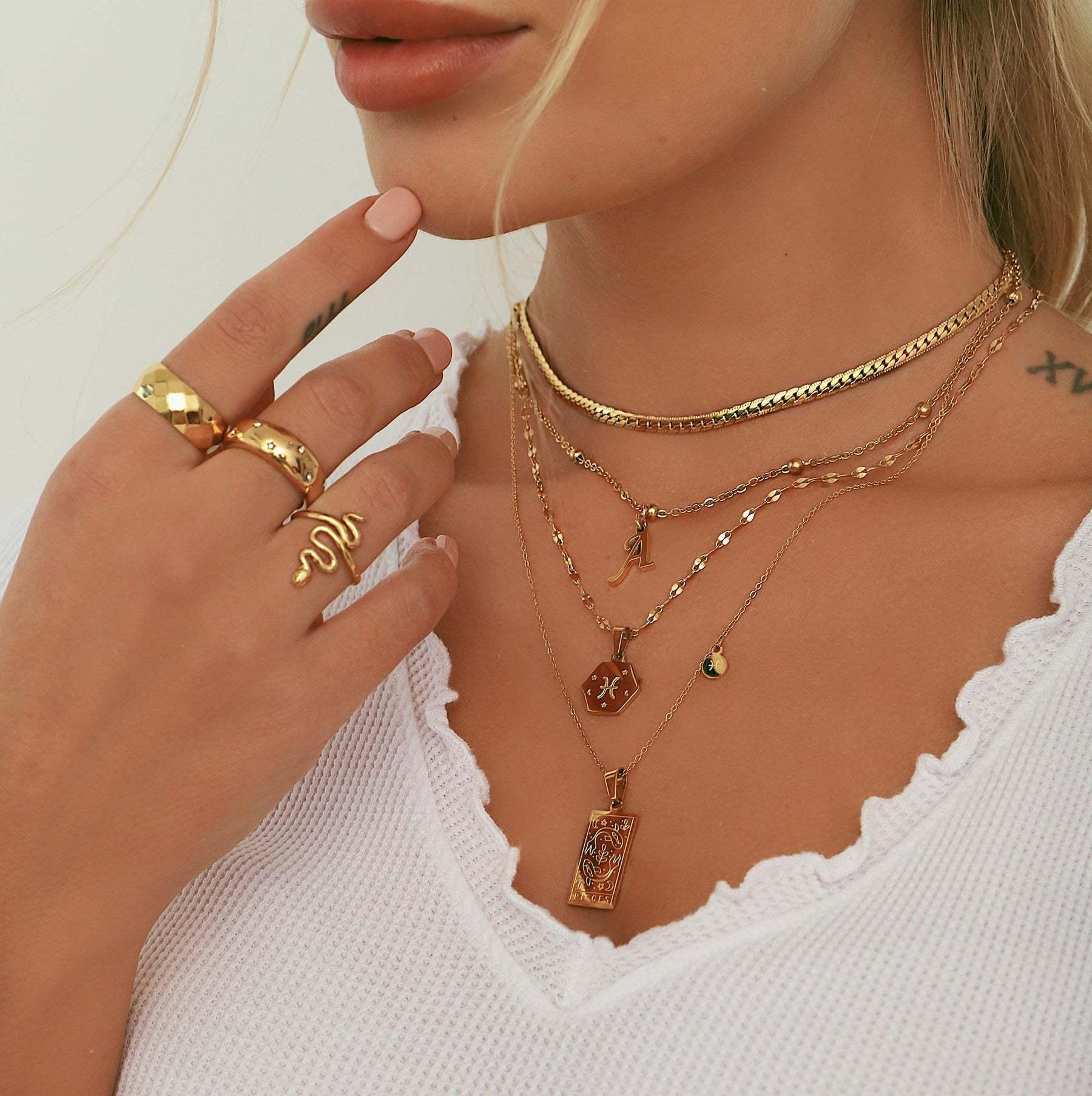 Hexagonal Zodiac Necklace - Jewelled Me