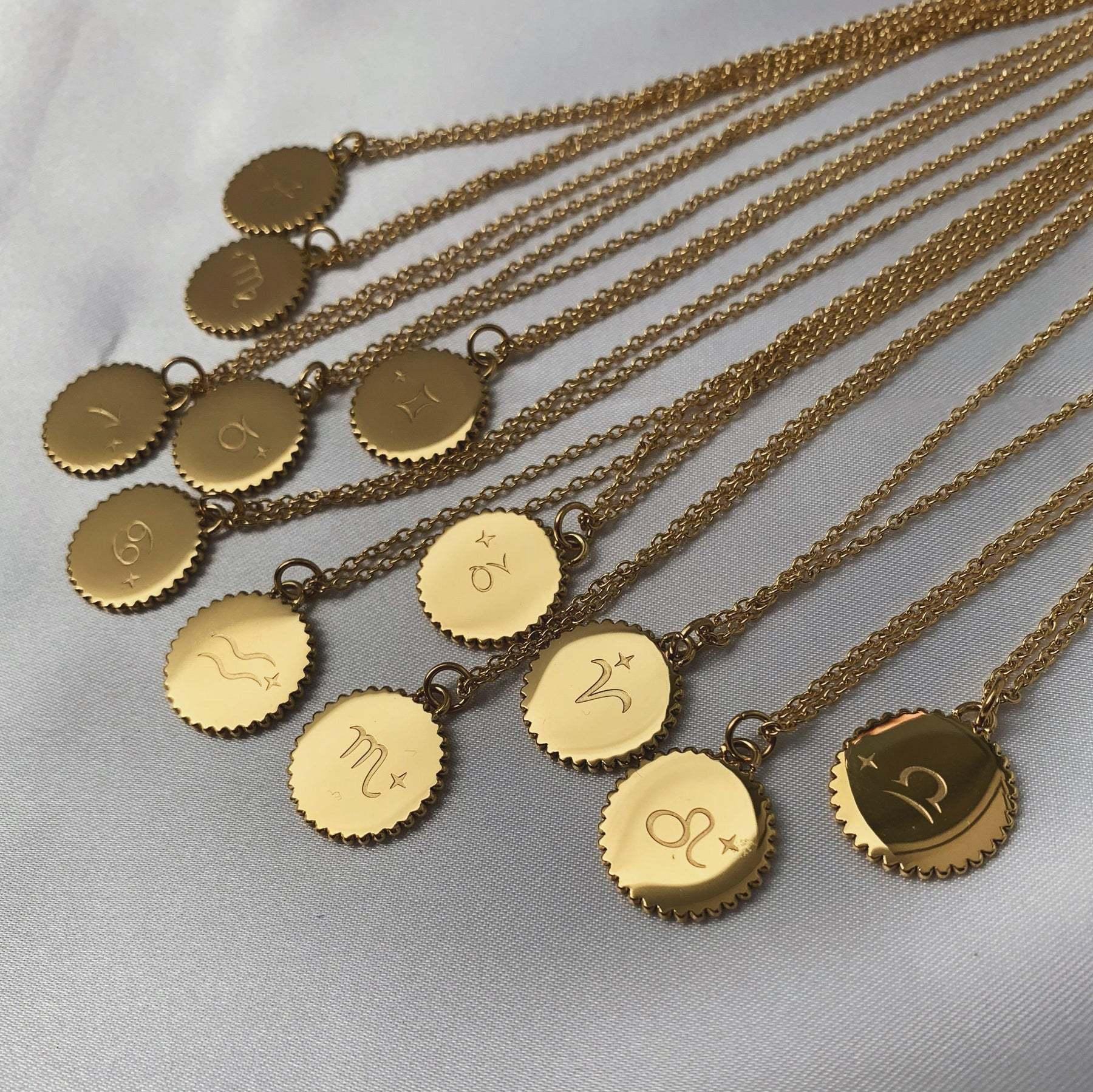 Dainty Zodiac Pendant - Jewelled Me