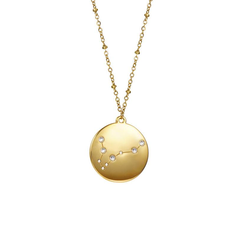 Geometric Disc Star Sign Necklace - Jewelled Me