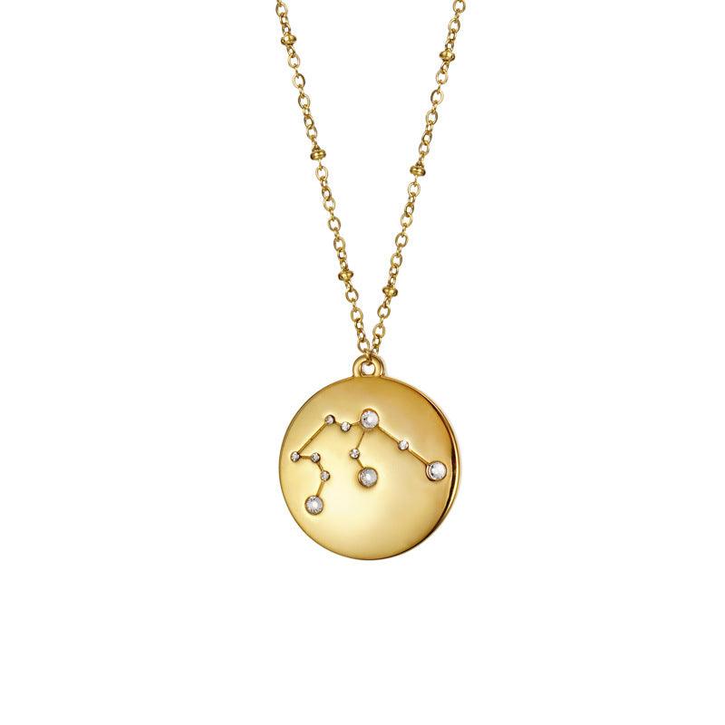 Geometric Disc Star Sign Necklace - Jewelled Me