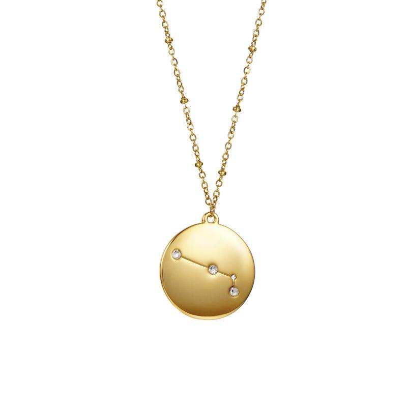 Geometric Disc Star Sign Necklace - Jewelled Me