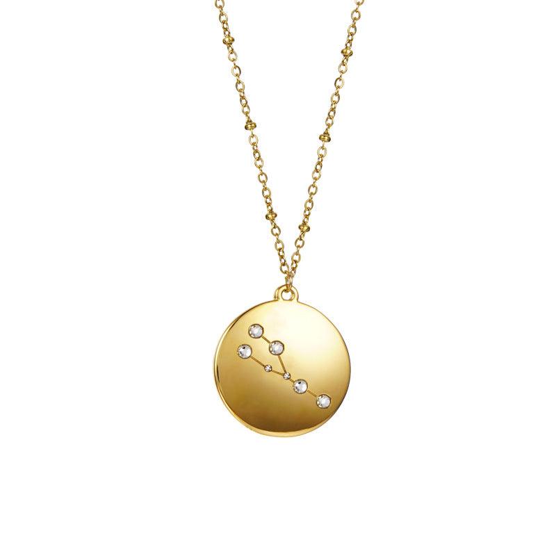 Geometric Disc Star Sign Necklace - Jewelled Me