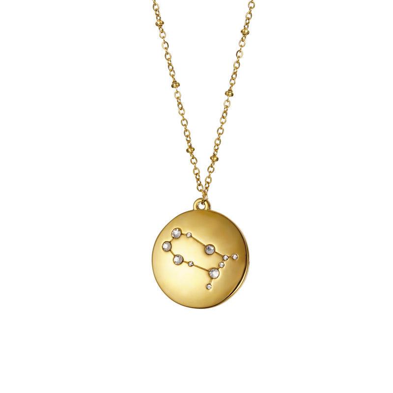 Geometric Disc Star Sign Necklace - Jewelled Me