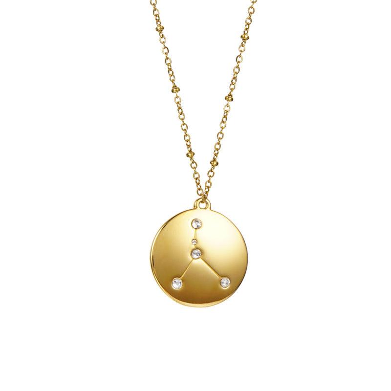 Geometric Disc Star Sign Necklace - Jewelled Me