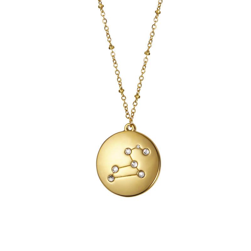 Geometric Disc Star Sign Necklace - Jewelled Me