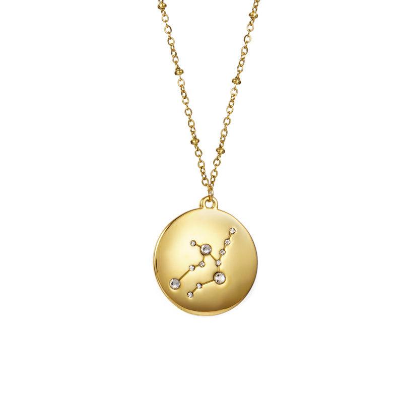 Geometric Disc Star Sign Necklace - Jewelled Me