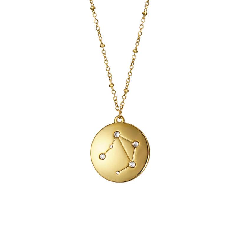 Geometric Disc Star Sign Necklace - Jewelled Me