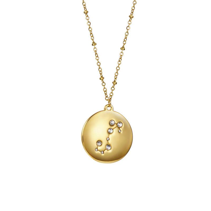 Geometric Disc Star Sign Necklace - Jewelled Me