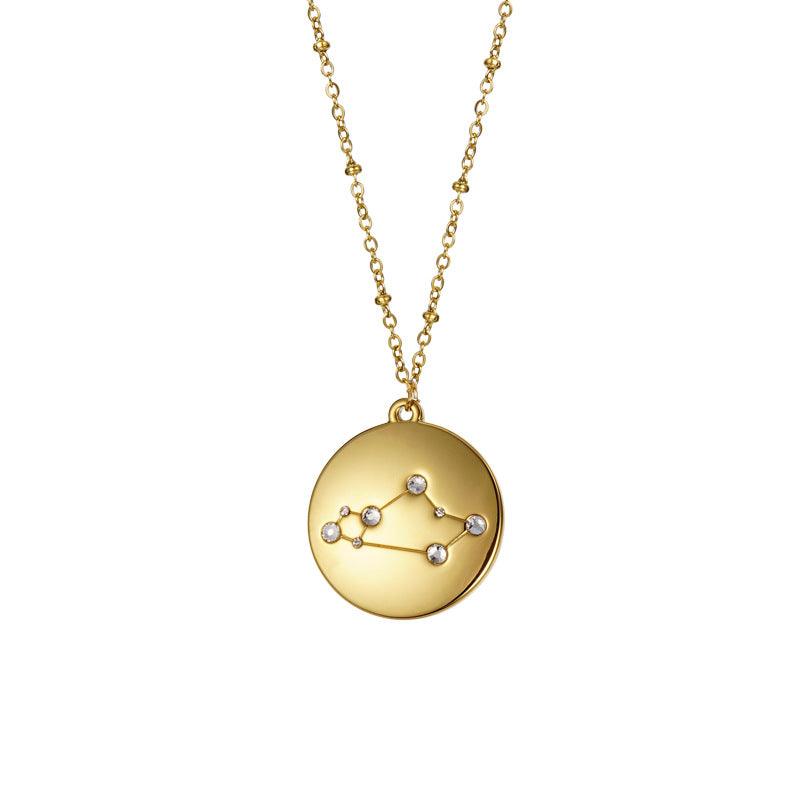 Geometric Disc Star Sign Necklace - Jewelled Me
